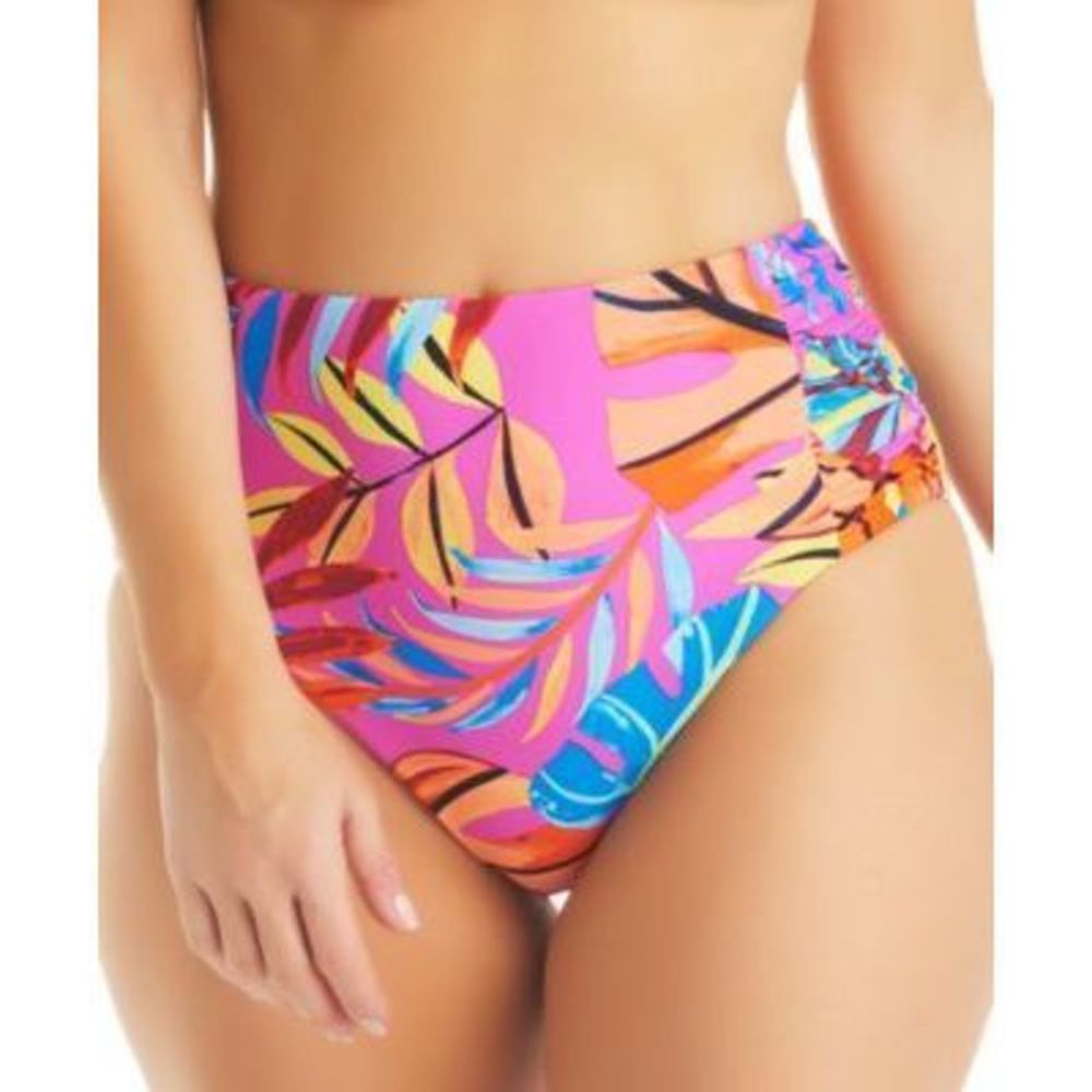 NWT Bar III Bar III Paradise In The Palms Magic Magenta Bikini Bottom Pink  M